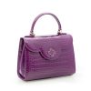First Lady Purple Crocodile Handbag 03