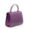 First Lady Purple Crocodile Handbag 04