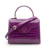 First Lady Purple Crocodile Handbag 07a