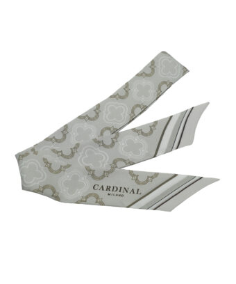 Beige Twill-silk scarf