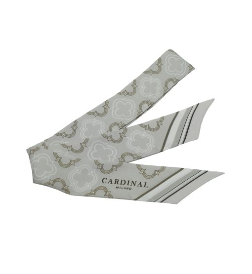 Beige Twill-silk scarf