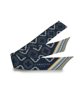 Blue navy Twill-silk scarf