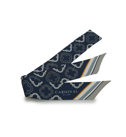 Blue navy Twill-silk scarf