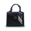 Cardinal Blue Navy Twill Silk Scarf 02