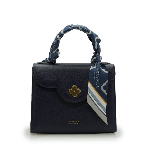 ⁦First Lady Diamond navy blue textured leather handbag⁩ - الصورة ⁦11⁩