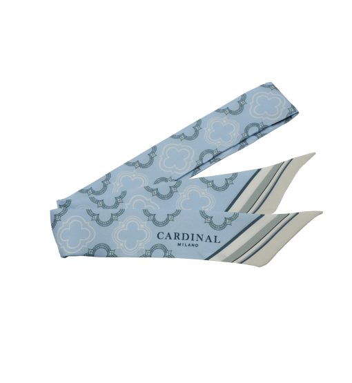 Blue sky Twill-silk scarf