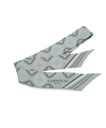 Grey Twill-silk scarf