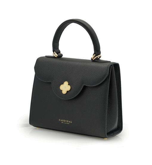 ⁦First Lady Black textured leather handbag⁩ - الصورة ⁦2⁩