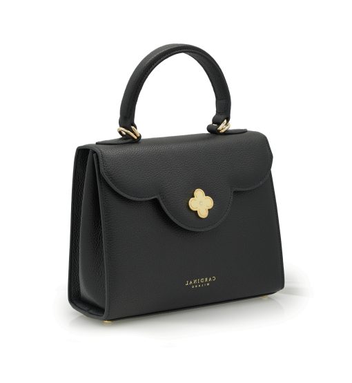 ⁦First Lady Black textured leather handbag⁩ - الصورة ⁦3⁩