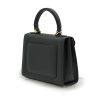 First Lady Black Textured Leather Bag 05