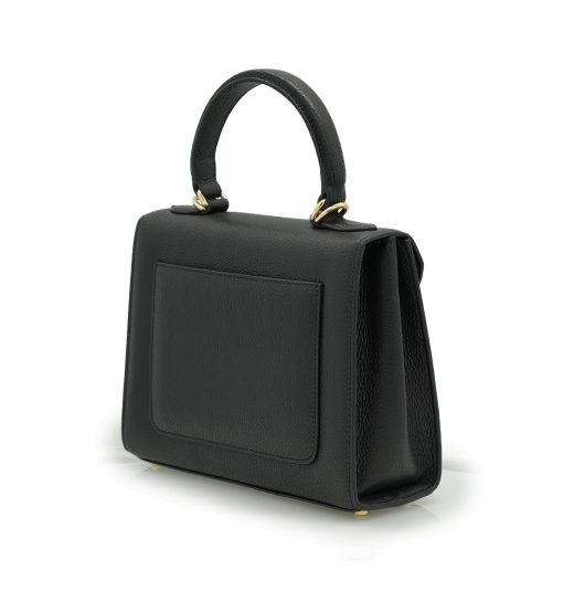 ⁦First Lady Black textured leather handbag⁩ - الصورة ⁦5⁩