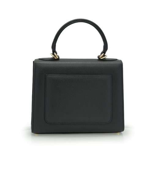 ⁦First Lady Black textured leather handbag⁩ - الصورة ⁦6⁩