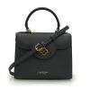 First Lady Black Textured Leather Bag 07