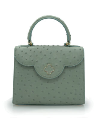 First Lady Salvia ostrich leather handbag