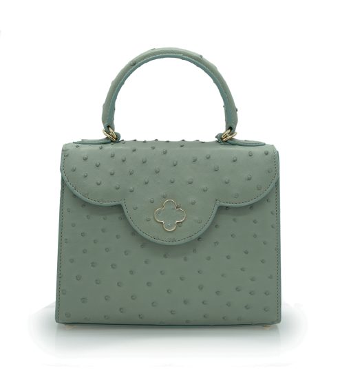 First Lady Salvia ostrich leather handbag