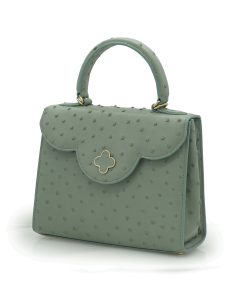 First Lady Salvia Ostrich Leather Bag 02