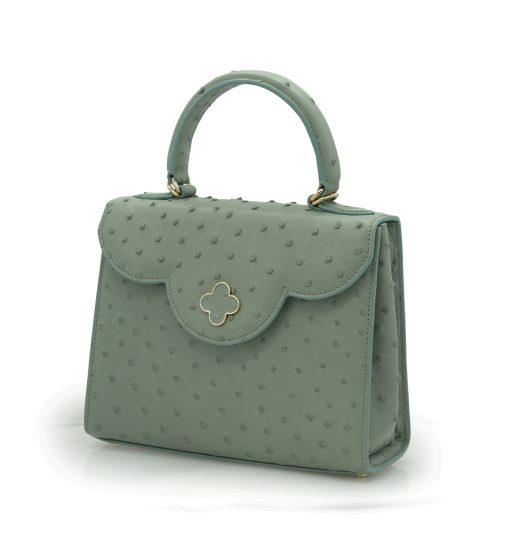 ⁦First Lady Salvia ostrich leather handbag⁩ - الصورة ⁦2⁩