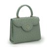 First Lady Salvia Ostrich Leather Bag 03