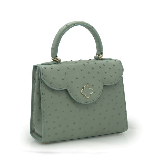 ⁦First Lady Salvia ostrich leather handbag⁩ - الصورة ⁦3⁩