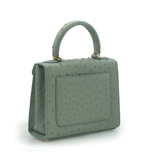⁦First Lady Salvia ostrich leather handbag⁩ - الصورة ⁦4⁩