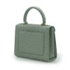 First Lady Salvia Ostrich Leather Bag 05