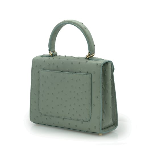 ⁦First Lady Salvia ostrich leather handbag⁩ - الصورة ⁦5⁩