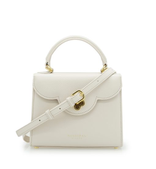 ⁦First Lady small Beige textured leather bag⁩ - الصورة ⁦7⁩