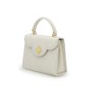 First Lady Small Beige Textured Leather Bag 03
