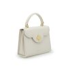 First Lady Small Beige Textured Leather Bag 04