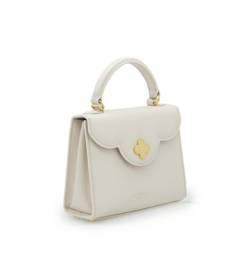 ⁦First Lady small Beige textured leather bag⁩ - الصورة ⁦3⁩