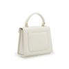 First Lady Small Beige Textured Leather Bag 05