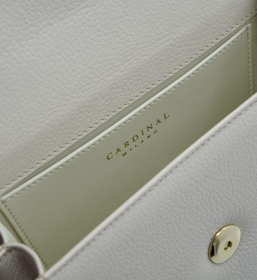 ⁦First Lady small Beige textured leather bag⁩ - الصورة ⁦6⁩
