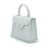 First Lady White Croc Embossed Leather Bag 01