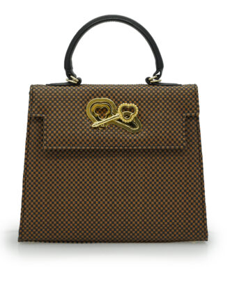 Lady Cardinal 25 Black Brown leather bag