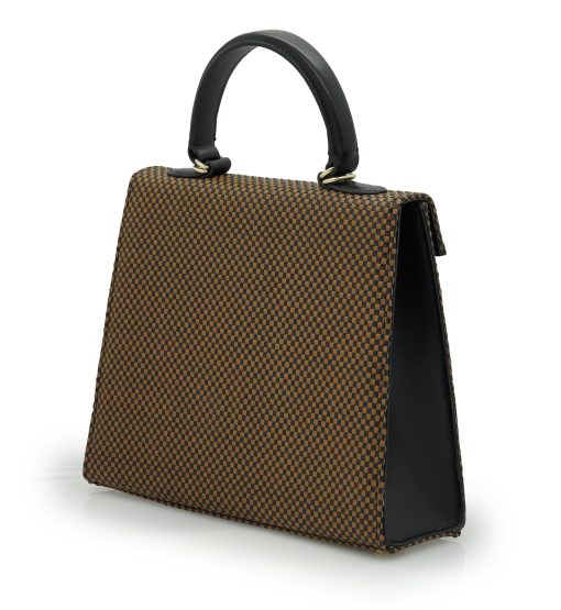 ⁦Lady Cardinal 25 Black Brown leather bag⁩ - الصورة ⁦4⁩