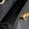 Lady Cardinal 25 Black Croc Embossed Leather 06