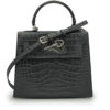 Lady Cardinal 25 Grey croc embossed leather bag – by Cardinal Milano – luxury italian design