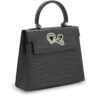 Lady Cardinal 25 Grey croc embossed leather bag – by Cardinal Milano – luxury italian design