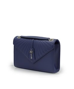 Milady Blue Navy Leather Bag 04
