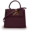 Lady Cardinal 25 Burgundy Ostrich Leather 02b