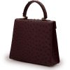 Lady Cardinal 25 Burgundy Ostrich Leather 05b