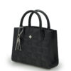 Cardinal Black quilted leather small tote bag 02
