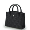 Cardinal Black quilted leather small tote bag 03