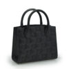 Cardinal Black quilted leather small tote bag 04