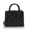 Cardinal Black quilted leather small tote bag 05