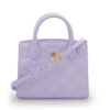 Cardinal Lilac quilted leather small tote bag 02