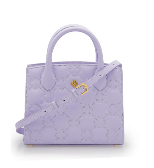 ⁦Lilac quilted leather small tote bag⁩ - الصورة ⁦5⁩