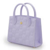Cardinal Lilac quilted leather small tote bag 03