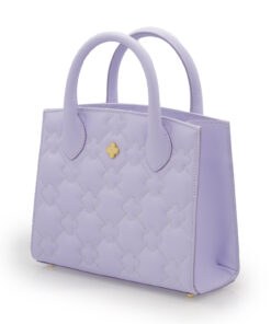 Cardinal Lilac quilted leather small tote bag 03