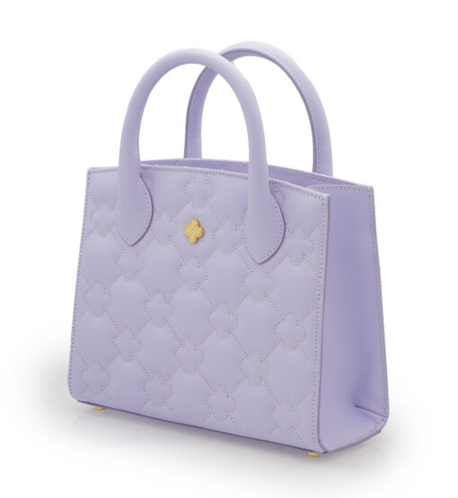 ⁦Lilac quilted leather small tote bag⁩ - الصورة ⁦2⁩